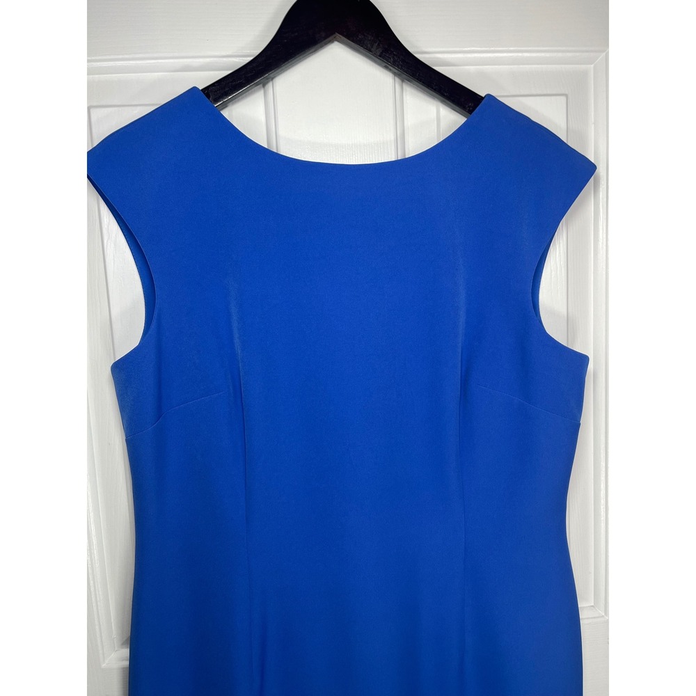 Antonio Melani Dress Women 12 Royal Blue Sleeveless V Back Sheath - Picture 7 of 7
